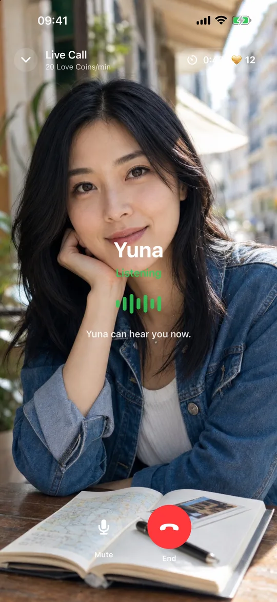 A live voice call