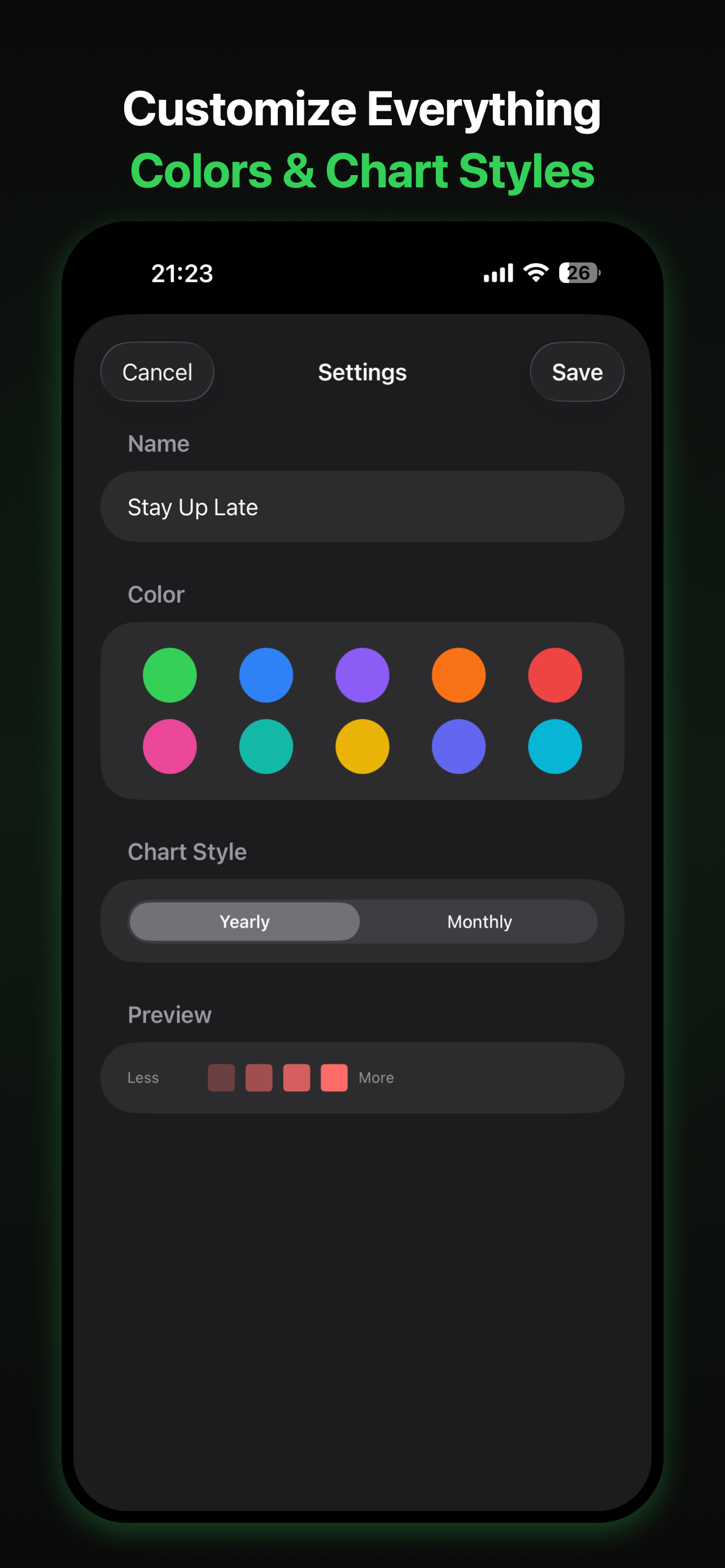 Customization Settings