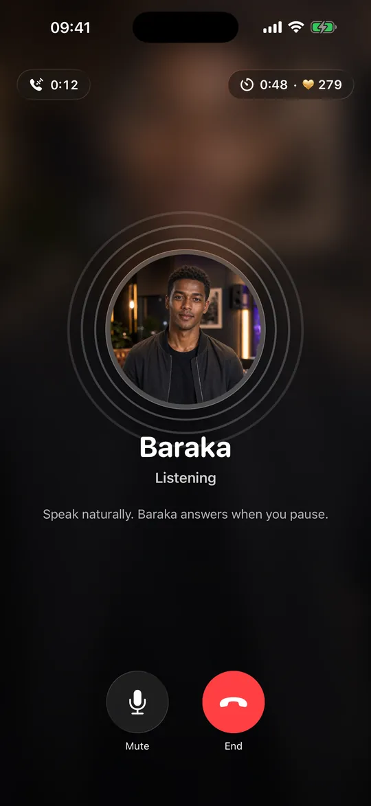 A live voice call