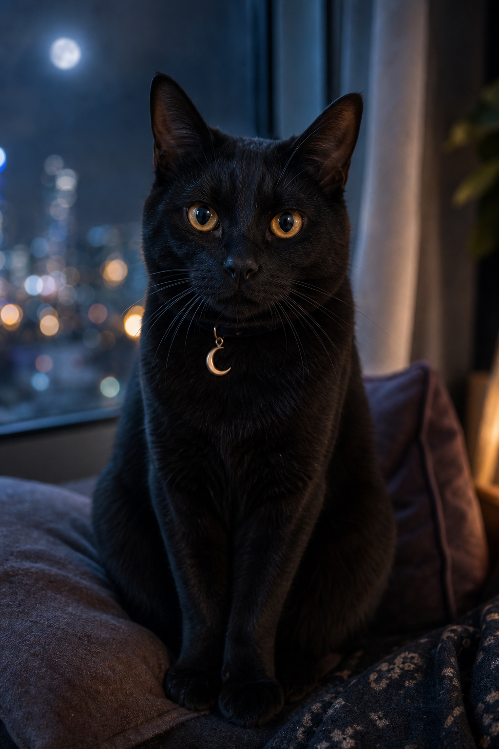 Luna the black cat